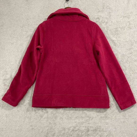 NEW Calvin Klein Jeans Womens S Red Full Zip Fleece Sweatshirt - Picture 3 of 10